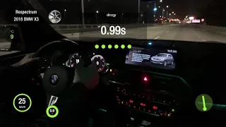 BMW X3 M40D St1+ (410hp) Dragy 0-100 100-200 402m 1/4 mile acceleration