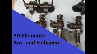 VW T5 1.9TDi BRS Motor Pumpe Düse Elemente PD-Elemente Ausbauen Abdichten Einbauen Einstellen