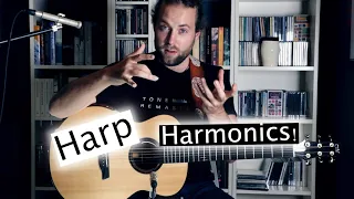 Harp Harmonics (Somewhere Over The Rainbow Tommy Emmanuel) Lesson with TABS