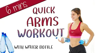 6 MINUTES - QUICK ARMS WORKOUT - WITH WATER BOTTLE