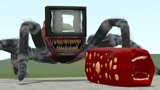 NEW TV EATER SPIDER VS TRAIN EATER OLD AND OTHER in Garry's Mod!
