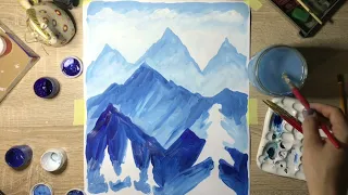 Повітряна перспектива: малюємо гори