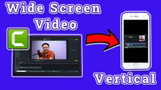 How to convert wide screen video into vertical format in Camtasia 2023