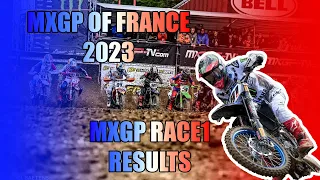 MXGP OF FRANCE 2023 : MXGP RACE1 RESULTS #MXGP #motocross