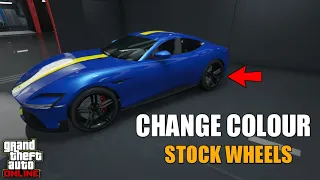 How to change colour of STOCK WHEELS l GTA Online