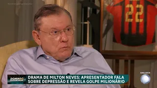 Milton Neves desabafa com Roberto Cabrini sobre morte da mulher e depressão.