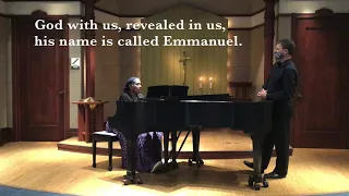 Emmanuel, Emmanuel, UMH 204, by Bob McGee, sung by Rev. Kelly Tiebout and Erik Nussbaum