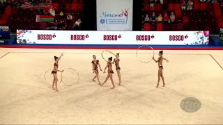 Romania (ROU) - 2019 Rhythmic Junior Worlds, Moscow (RUS) - Qualifications 5 Hoops