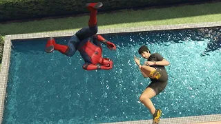 GTA 5 Water Ragdolls | SPIDERMAN Jumps/Fails ep.16 (Euphoria physics | Funny Moments)