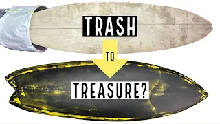 Making TRASH into TREASURE/SURFBOARD. Does it SURF? START to FINISH / plus SURFING in MARGARET RIVER