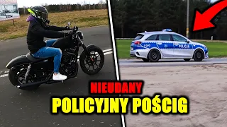 MOTOCYKLIŚCI UCIEKLI POLICJI XD 😈  Harley-Davidson Sportster Iron 883 I pościg policyjny