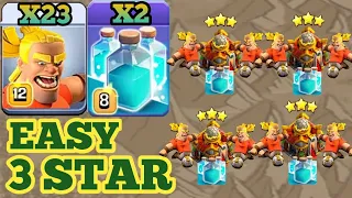 th16 barbarian kicker attack strategy with clone spell II best th16 attack strategy