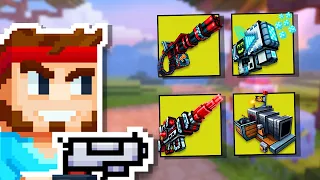 Using All 10th Anniversary Pixel Pass Weapons Early!... (Pixel Gun 3D)