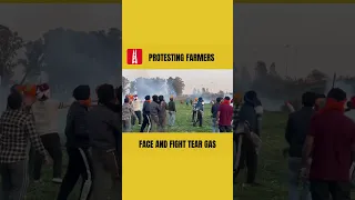 #FarmersProtest | A look at how protesting farmers face tear gas at the #ShambhuBorder
