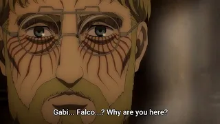 Gabi and Falco learns about Zeke betrayal - Zeke held captured Attack On Titan Season 4 Episode 8