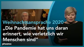 Mit Gebärdensprache: Weihnachtsansprache 2020 von Bundespräsident Frank-Walter Steinmeier