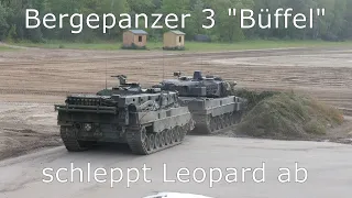 gefechtsmäßiges Abschleppen eines Kampfpanzer Leopard 2 durch Bergepanzer 3 Büffel - PzLehrBrig 9