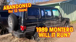 Abandoned 12 years ago - 1989 Mitsubishi Montero Rescue! Part 1 of 2