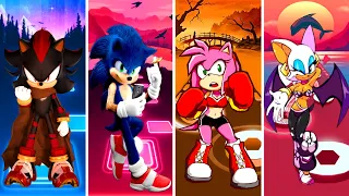 Shadow VS Sonic VS Amy Rose VS Rouge | Tiles Hop EDM Rush