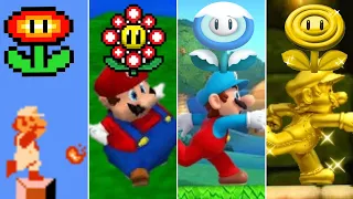 Evolution of Super Mario Flower Power-Ups (1985 - 2022)