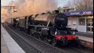 Jacobite Black 5 Stock Passing Through Drumchapel Travelling to Carnforth