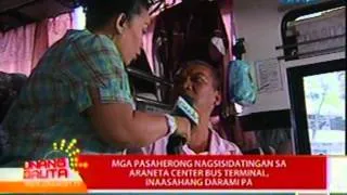 UB: Ilang bakasyunista, nagsisidatingan na sa Araneta Center Bus Terminal (032912)