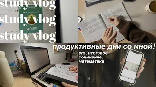 STUDY VLOG || итоговое сочинение, математика, подготовка к ЕГЭ || продуктивность