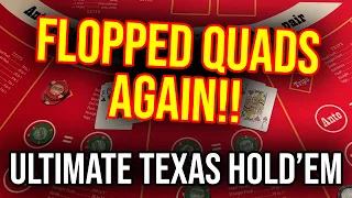 OMG MASSIVE WIN!! ULTIMATE TEXAS HOLD’EM!! April 2nd 2023