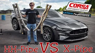 Corsa Performance Double H-Pipe Vs. Double Helix X-pipe! Which one comes out on top?