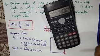 Numerical on metacentric height Part I