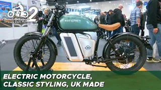 2022 Maeving RM1 electric motorcycle at the MCN London Motorcycle Show