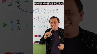 Truco para sumar números mixtos o fracciones mixtas al instante | #Shorts