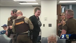 Woman arrested during Oklahoma State Board of Education meeting