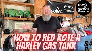 How to prep and seal coat a Harley gas tank with Red Kote