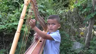 DANIEL ROJAS DE 4 AÑOS TOCANDO ARPA PARTE 02