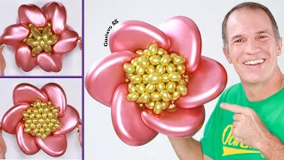 FLORES CON GLOBOS 🌸😁 como hacer flores con globos 🌸 decoración con globos - globoflexia - gustavo gg