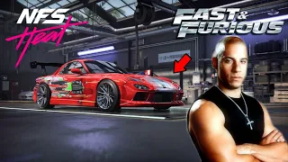 Tuneando el rx-7 de Toretto de fast and furious 1!!! En Need for speed heat!