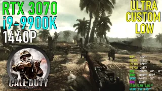 Call of Duty World at War: RTX 3070 | i9-9900K | 1440P