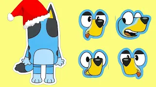 Bluey and Bingo Make a Funny Face! Christmas!