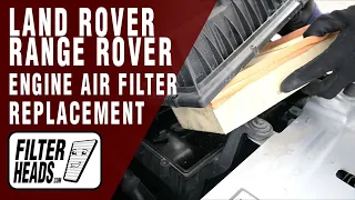 Engine Air Filter Replacement 2015 Land Rover Range Rover Evoque L4 2.0L