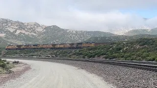 5 + 2 DPU’s = 7 Locomotives! Union Pacific Manifest SB Palmdale Cutoff at Walker! Cajon Pass, Ca