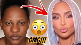 Makeup Transformation Kim Kardashian Cirurgia Plástica #makeuptutorial