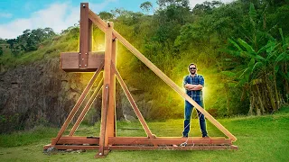 Construímos uma CATAPULTA GIGANTE, um TREBUCHET! 🔵Manual do Mundo