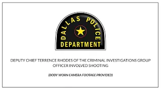 Dallas PD | Officer Involved Shooting Scyene and Second Avenue  | September 14, 2023