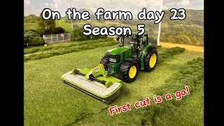 First cut is a go! | Silage 2024 | On the farm day 23 season 5 | 1:32 model farm diorama