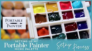 🎨 Setting Up My NEW Portable Painter MICRO TRAVEL PALETTE