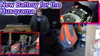 Installing New Battery in the Husqvarna Riding Mower & Try to Start Craftsman