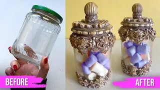 DIY ☺️🫙 Cute Glass Jar Recycling Idea | Kitchen decor