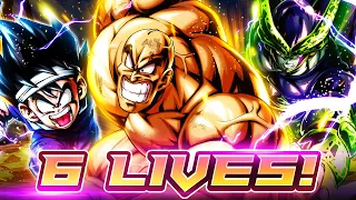 THE MOST POWERFUL VERSION EVER! 6 LIVES TEAM DOES CRAZY DMG NOW! | Dragon Ball Legends