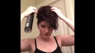 Women's Short Hair Fauxhawk tutorial